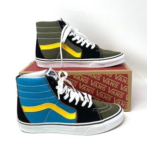 Vans SK8-HI Zig Zag Shoes Women's Size 6 7 Blue Green Suede Canvas VN0A4BV619Y